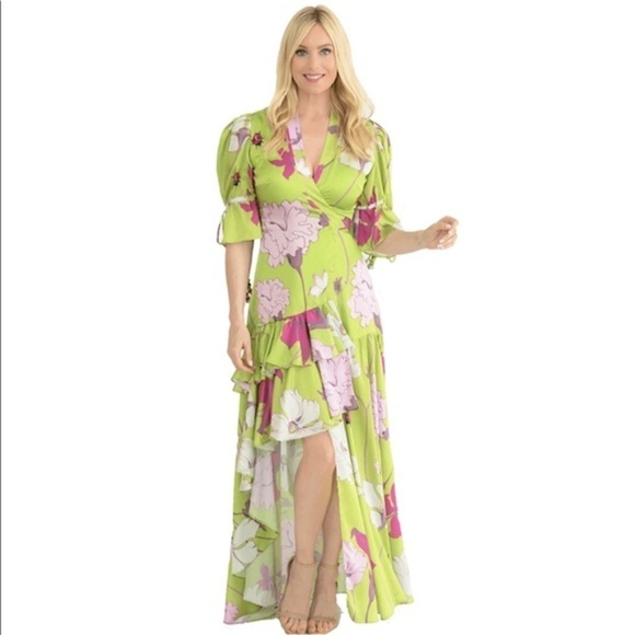 Glory Ang Passion Flower Kimono Wrap Dress - Picture 1 of 16